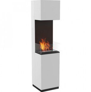 Biofireplace Kratki SIERRA white with glass and TUV certificate