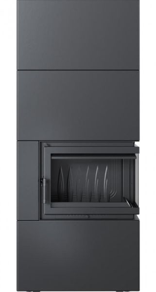 Камін Kratki SIMPLE 12 BS права в обудові BOX стальний - чорний