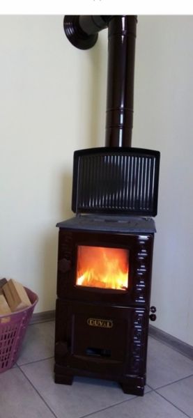 Stove-fireplace heating and cooking wood (Turbo) "euro burzhuyka" DUVAL EM-203F EM-203F фото