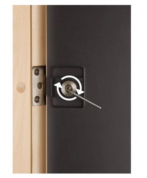 Tesli Lux Graphite Sateen sauna and steam room door 1900&times;700
