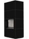 Камин Kratki FLOKI BOX 8 kW &Oslash; 160 в облицовке из керамогранита NERO ASSOLUTO FLOKI/S/PF/Q/N/A фото 2