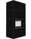 Камин Kratki FLOKI BOX 8 kW &Oslash; 160 в облицовке из керамогранита NERO ASSOLUTO FLOKI/S/PF/Q/N/A фото 1