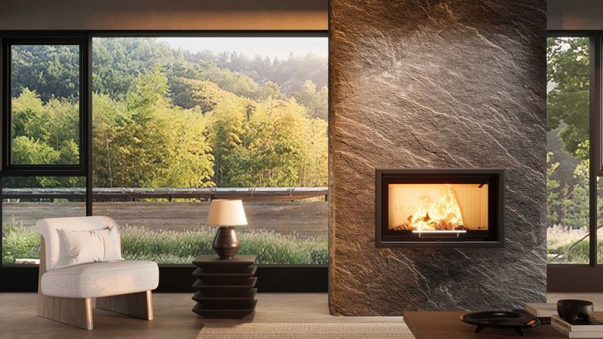 Fireplace insert BOKAR 9050G (19.1 kW) black ceramatex 9050GB фото