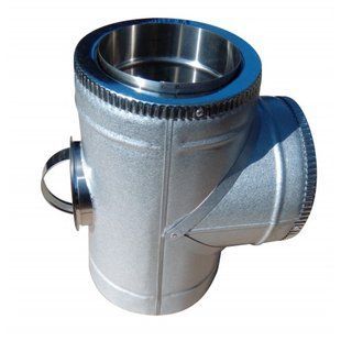 Tee thermo 87&deg; stainless steel/galvanized with revision 0,8 mm AiSi 304 &Oslash; 230/300 L002356 фото