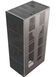 Fireplace Kratki FLOKI BOX 8 kW &Oslash; 160 in cladding made of porcelain stoneware OXIDE NERO