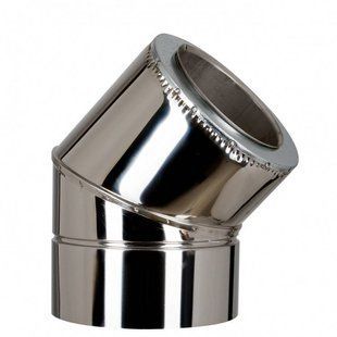 Knee 45&deg; AiSi 201 1 mm thermo stainless steel/stainless steel &Oslash; 500/560