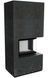 Fireplace Kratki FLOKI BOX right 8 kW &Oslash; 160 with OXIDE NERO porcelain stoneware cladding