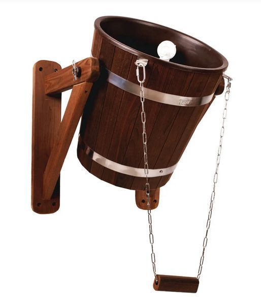 Tesli 20 L waterfall bucket made of thermo-linden with a plastic insert