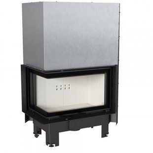 Kratki MBM 10 left BS fireplace insert, lift-up guillotine, curved glass (10.0 kW) MBM/L/BS/G/SG фото