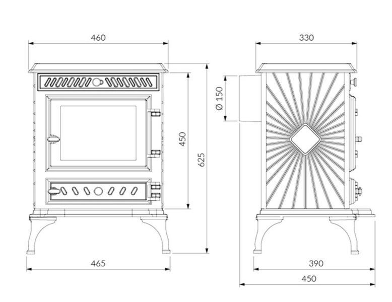 Cast iron stove KAWMET P3 (7.4 kW) ECO Kaw-met P3 фото