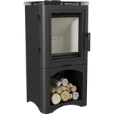 Stalowy piec-kominek KOZA K5 S z wnęką na drewno (7 kW) KOZA/K5/S/W фото