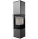 Stalowy piec-kominek Kratki REN/L prawy &Oslash; 150 (7 kW)