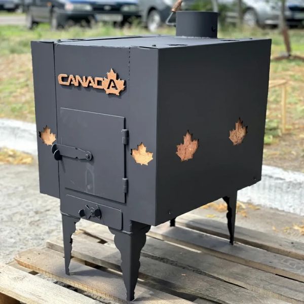 Wood-burning stove CANADA with a heat accumulator and a protective cover burjeko00AK фото