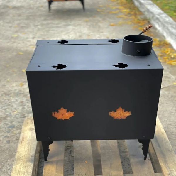 Wood-burning stove CANADA with a heat accumulator and a protective cover burjeko00AK фото