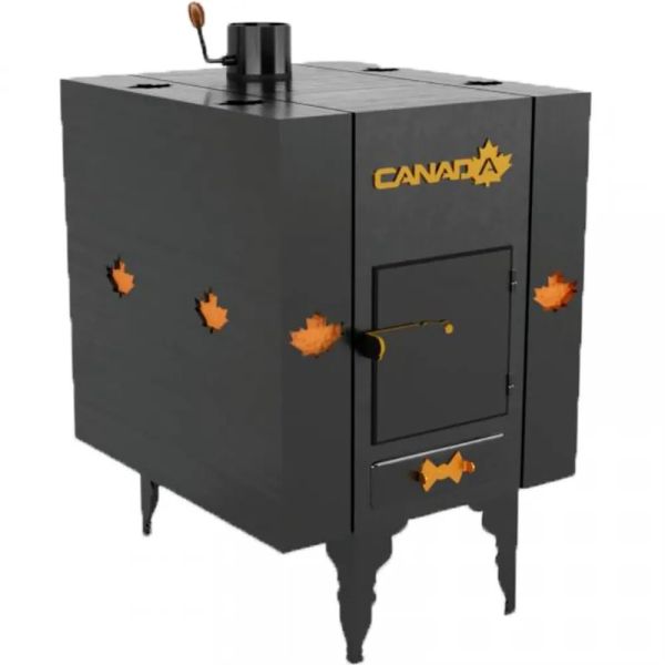 Wood-burning stove CANADA with a heat accumulator and a protective cover burjeko00AK фото