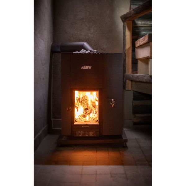 Дров'яна піч Harvia Linear 22 RS GreenFlame&reg; (з вбудованим баком для води праворуч) WKLI22GRSM-WKLI20GRSM фото