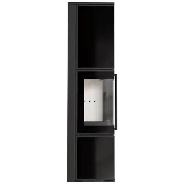 Steel stove-fireplace Kratki TORA L LB lacobel black (8 kW) TORA/L/LB фото