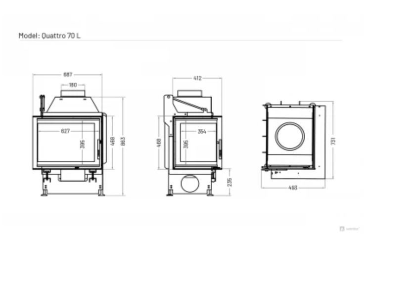 Каминная топка A.Caminetti QUATTRO 70 L QUATTRO 70 L фото