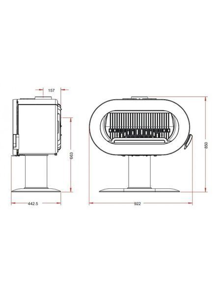 Żeliwna piec Invicta FIFTY antracyt ref.6480-44 фото