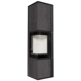 Stalowy piec-kominek Kratki TORA L konglomerat ceramiczny NATURALI PIETRA DI SAVOIA ANTRACITE BOCCIARDATA (8 kW) TORA/L/Q/N/P/D/S/A/B фото
