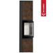 Stalowy piec kominkowy Kratki TORA L gres porcelanowy OXIDE MORO (8 kW)