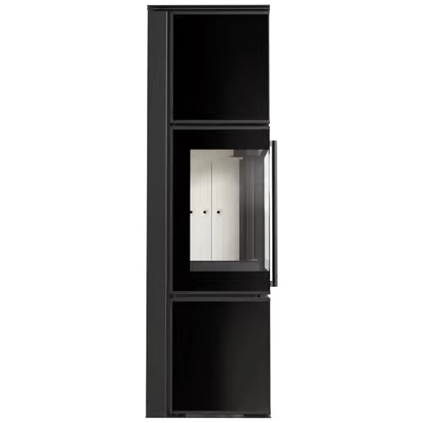 Stalowy piec-kominek Kratki TORA M LB lacobel czarny (8 kW) TORA/M/LB фото