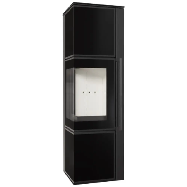 Stalowy piec-kominek Kratki TORA M LB lacobel czarny (8 kW) TORA/M/LB фото