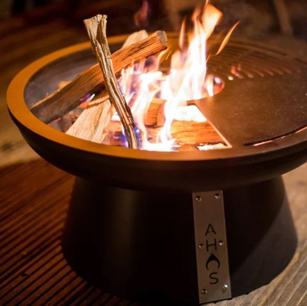 Коричнева кострова чаша барбекю Ahos Fire Pit 600