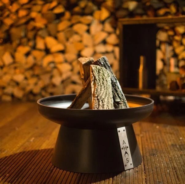 Коричнева кострова чаша барбекю Ahos Fire Pit 600