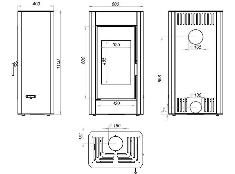 Стальная печь BOKAR ST 4380 ( 9,0 кв ) white ceramatex ST-4380/B фото