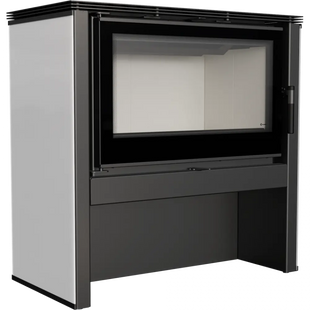 Steel fireplace stove Kratki JUNO 12 white panel (12 kW) JUNO/12/B фото
