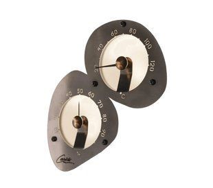 Cariitti thermo-hygrometer with lighting for bath, sauna, and hammam