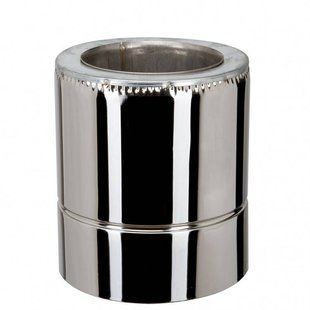 Chimney pipe 0,25м AiSi 304 0,8 mm thermo stainless steel/stainless steel &Oslash; 120/220 L001384 фото