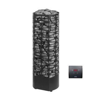 Grzejnik elektryczny Narvi Saana Black 9 kW kompletny z pilotem 903005 фото