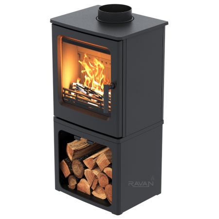 Piec-kominek żeliwny Ravan Magic, 10 kW