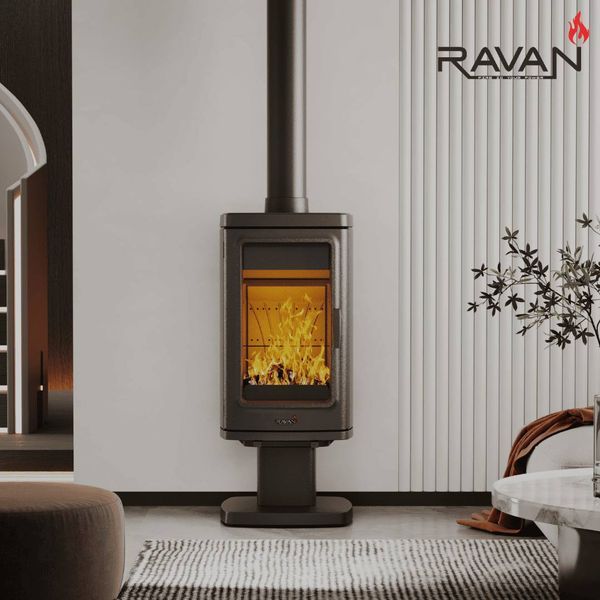 Piec-kominek żeliwny Ravan Lira, 14 kW