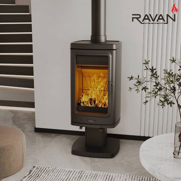 Piec-kominek żeliwny Ravan Lira, 14 kW