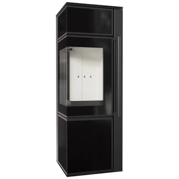 Stalowy piec‑kominek Kratki TORA S LB lacobel czarny (8 kW) TORA/S/LB фото