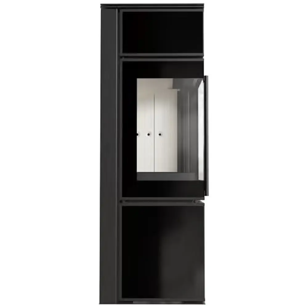 Stalowy piec‑kominek Kratki TORA S LB lacobel czarny (8 kW) TORA/S/LB фото
