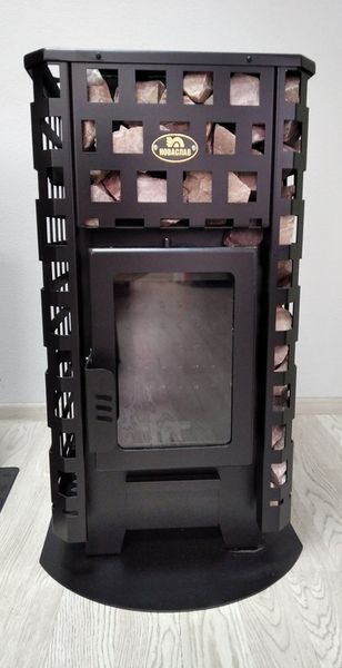 Heating and cooking stove NOVASLAV "Vertical" POV-100 VK (without stones, door with glass)