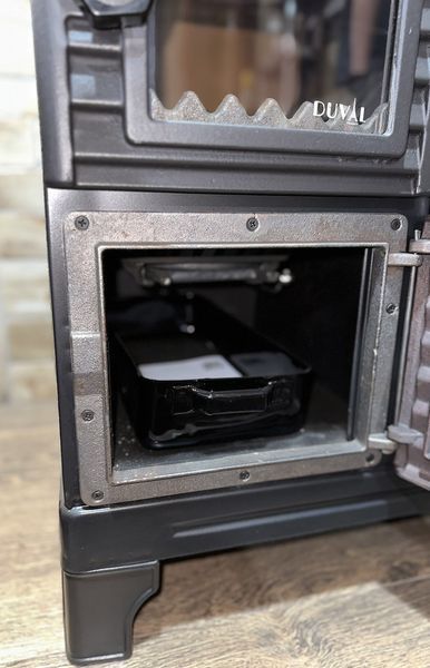 Duval EK-5237BL (BLACK EDITION) Wood-burning kitchen stove &ldquo;Euro potbelly stove&rdquo; with oven EK-5237BL фото