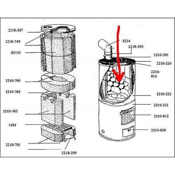 Wood burning stove Narvi AK-47 2210-001 фото