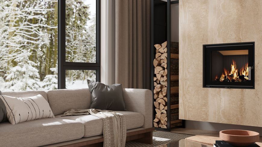 Каминная топка BOKAR 6050 (14,4 kW) black ceramatex 6050 фото