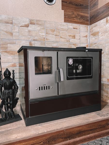DUVAL EK-4020 Wood-burning stove-kitchen "Euro potbelly stove" with oven ЕК-4020 фото