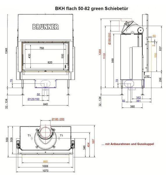 BKH 5.0 Flat 50-82 ST Straight fireplace with sliding doors BKH 5.0 flat 50-82 STglass one-piece фото