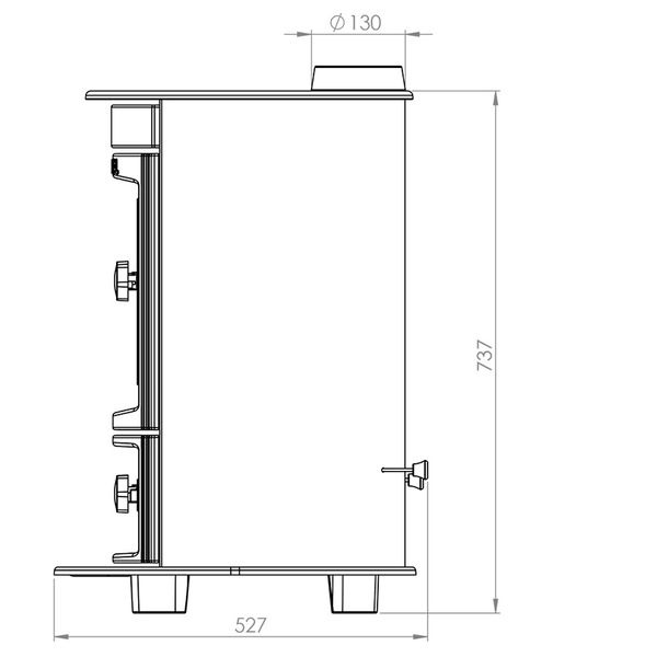 Stove-fireplace heating and cooking (Turbo) DUVAL EM-5127BL (BLACK EDITION) EM-5127BL фото