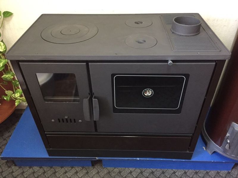 DUVAL EK-4020 Wood-burning stove-kitchen "Euro potbelly stove" with oven ЕК-4020 фото