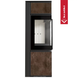 Stalowy piec-kominek Kratki TORA S konglomerat ceramiczny OXIDE MORO (8 kW)