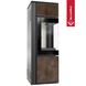 Stalowy piec-kominek Kratki TORA S konglomerat ceramiczny OXIDE MORO (8 kW)