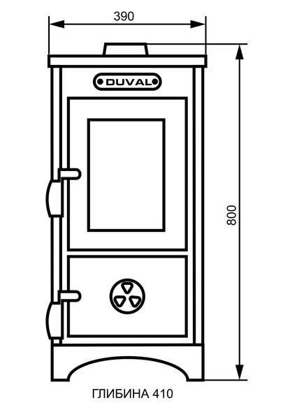 Heating-cooking stove-fireplace "Euro stove" DUVAL EM-208F EM-208F фото